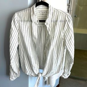 Madewell tie-front shirt